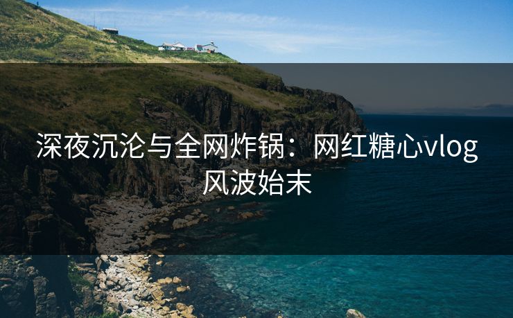 深夜沉沦与全网炸锅：网红糖心vlog风波始末